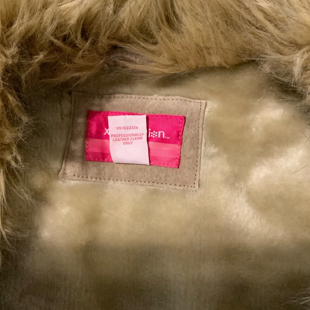 Faux suede and fur mid length coat - Picture 5 of 6
